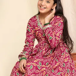 FASHION DREAM Girls Floral Printed Regular Kurta with Salwar image 2