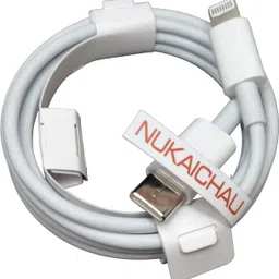NUKAICHAU Lightning Cable 6.5 A 1 m Copper Braiding Type-C to Lightning Cable for Apple Devices image 1