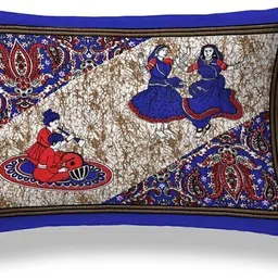 kaany fab Cotton Single Flat 144 TC Jaipuri Prints Bedsheet image 3