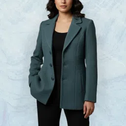 pepzo Women Solid Double Breasted Casual Blazer-picture-29