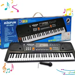 just97 61 Keys Musical Keyboard Piano with Mic for Kids Analog Portable Keyboard K19-picture-15