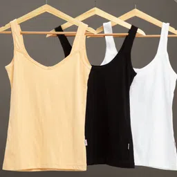 arokya Women White, Black, Beige Camisole-picture-17