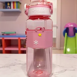 organzee Hello Kitty Sipper Bottle –Adorable BPA-Free Straw with Strap Leakproof Kids 750 ml Water Bottle image 2