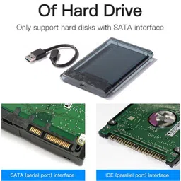 RuhZa USB 3.1 Type-C Mobile Hard Drive Disk Case 8TB Transparent 2.5 inch TYPE - C image 3