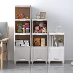 crexos Collapsible Wardrobe Plastic Cupboard for Storage Almirah Clothes Drawer Rack PP Collapsible Wardrobe image 3