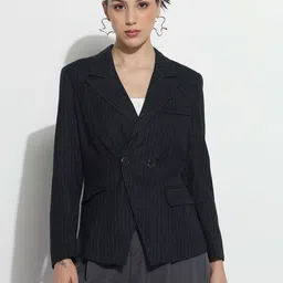 showoffff Women Solid Double Breasted Formal Blazer-picture-22