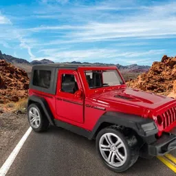 raminderent Thar Die-Cast Car 1:28 Scale–15 cm Metal SUV Pull Back Action & Openable Doors image 3