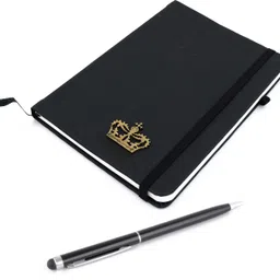 asraw Crown A5 Sized Hardcover Diary with Stylus Pen A5 Diary Ruled 176 Pages image 1