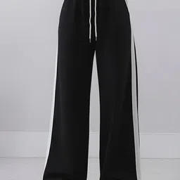 dockstreet Women Solid Black Track Pants image 5
