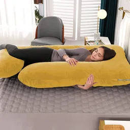 wild mint Microfibre Solid Pregnancy Pillow Pack of 1 image 5