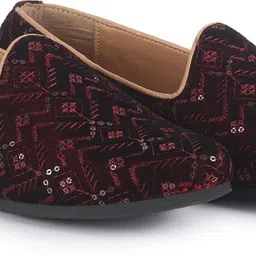 fausto Embroidery Sequin Ethnic Juttis and Mojaris for Wedding|Festive Sherwani Mojaris For Men-picture-34