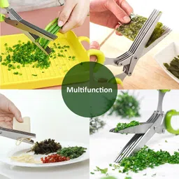 elthvor 5-Blade Stainless Steel Food Chopping Multi-Blade Scissor Scissors image 4