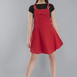 aakrithi Women Red Dungaree-picture-11