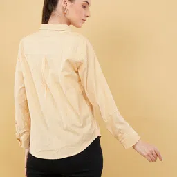 swaggish Women Regular Fit Striped Spread Collar Casual Shirt image 2