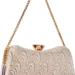 for the beautiful you Casual, Party Gold Clutch image 5