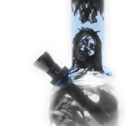 mftonline MFT ONLINE 8.2 INCH BLUE BOB MARLEY BONG Hookah Beer Bong Funnel image 2