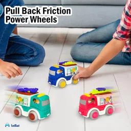 funblast 3 Pcs Pull Back Mini Car Toys, Summer Vacations Cartoon Car for 3+ Year old Kids image 5