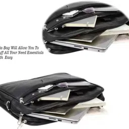 jairaj Men & Women Black Messenger Bag image 5