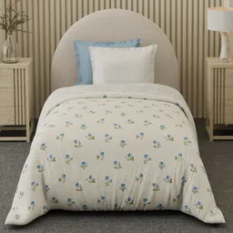 Boutique Living India Blue & Cream-Coloured Floral Comforter-picture-24