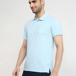 Parx Men Solid Polo Collar T-shirt image 3