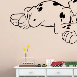 LANSTICK Black Cute Puppy Sleeping Self Adhesive Wall Sticker-image-68