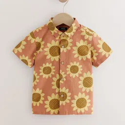 NEXT Boys Cotton Linen Floral Printed Casual Shirt-picture-45