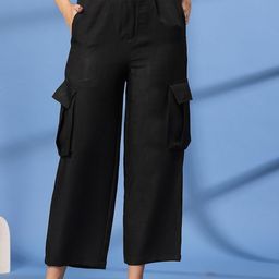 plusS Women Mid-Rise Pleated Trousers-picture-16
