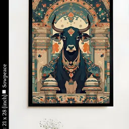 SOWPEACE Black & Teal 1 Piece Canvas Birds and Animals Wall Photographs-image-29