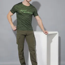GREENLANDS Abstract Printed Round Neck Short Sleeves Sports T-shirt image 3