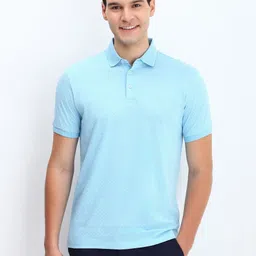 Allen Solly Men Floral Printed Polo Collar Cotton T-shirt-picture-33