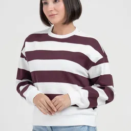 Red Tape Women Striped Sweatshirt-picture-36
