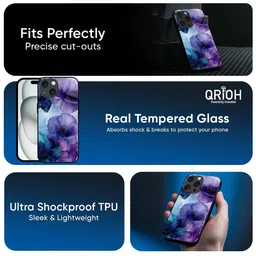 QRIOH Floral Printed iPhone 16 Pro Back Case Mobile Accessories image 5