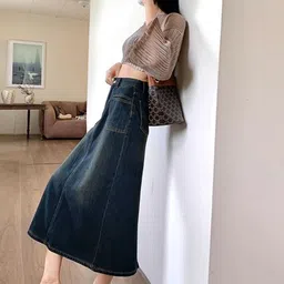 StyleCast Pure Cotton A-Line Midi Skirts image 2