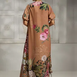 Rivaar By Rocky Star Printed V Neck Top & Skirt With Shrug Co-ords image 4