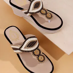 DIPYO Embellished Party Wedge Sandals-picture-30