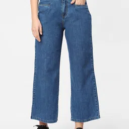 Kraus Jeans Women Wide Leg High-Rise Light Fade Cotton Wide Leg Jeans-picture-15