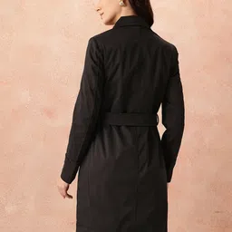 all about you Double Breasted Knee Length Trench Coat image 4
