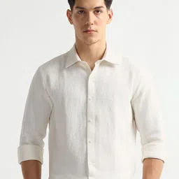 Arrow Men Slim Fit Textured Spread Collar Pure Cotton Jacquard Elixir Shirt Formal Shirt-picture-39