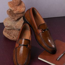 ID Men Men Formal Textured Loafer Shoes-picture-22