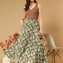 OTABU Printed A-line Maxi Skirt image 5