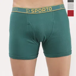 Sporto by Macho Pack Of 4 Combed Cotton Short Trunks-picture-6