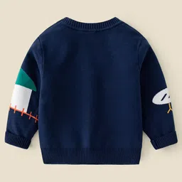 YK Boys Conversational Self Design Cardigan image 2