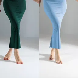 IndianRang Pack Of 2 Stretchable High-Rise 4-Way Stretchable Mermaid Fit Saree Shapewear-picture-27