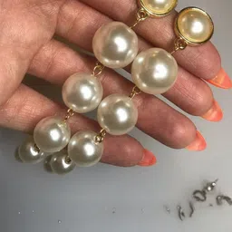 Celestique Pearls Beaded Spherical Shaped Drop Earrings image 3