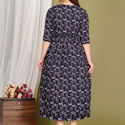 Moda Rapido Floral Print Fit & Flare Maxi Dress image 4