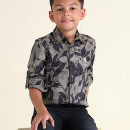 U.S. Polo Assn. Kids Boys Pure Cotton Floral Printed Casual Shirt-image-22