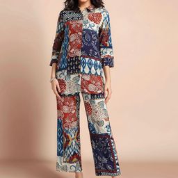 Anouk Women Printed Top With Trousers Co-Ords-picture-41