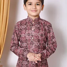TAKE STYLE Boys Multi Cotton Blend Embroidered Kurta Sets image 5