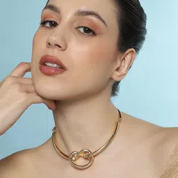 SOHI Gold-Plated The Nodo Collar Necklace image 5