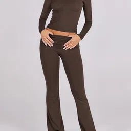 StyleCast Round Neck Long Sleeves Crop Top With Trousers-picture-20